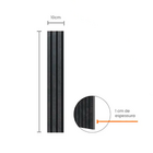 Painel Ripado Eva Laminado Autocolante 10cm Urban Black | Val